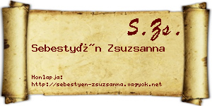Sebestyén Zsuzsanna névjegykártya
