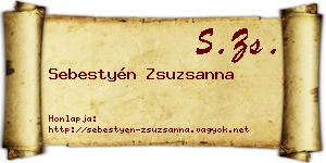 Sebestyén Zsuzsanna névjegykártya